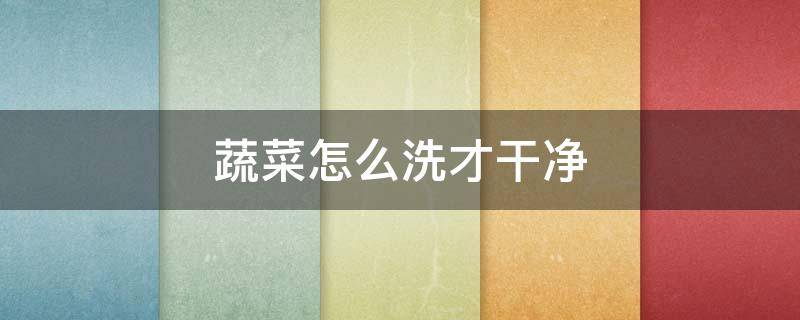 蔬菜怎么洗才干净（蔬菜去除农药残留最佳方法）