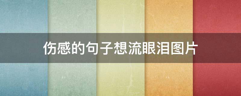 伤感的句子想流眼泪图片（伤感的图片看了都想流眼泪）