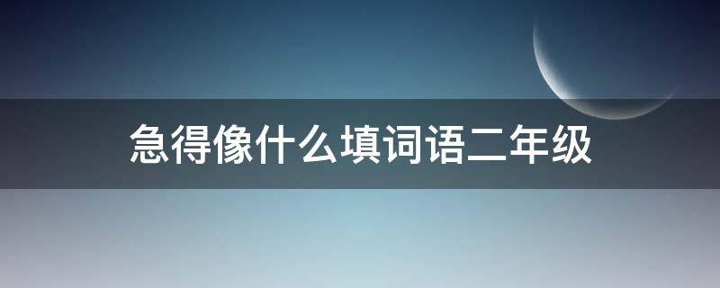 急得像什么填词语二年级（急得像什么填词语二年级两个字）