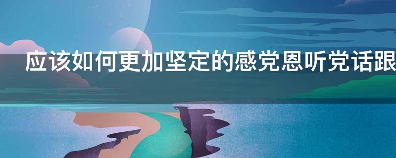 应该如何更加坚定的感党恩听党话跟党走