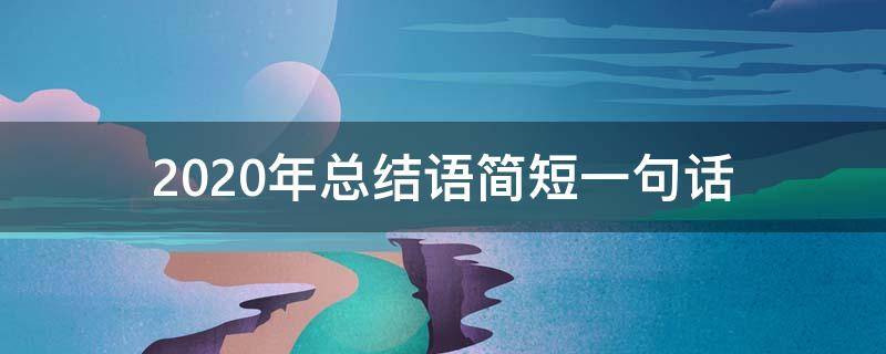 2020年总结语简短一句话（总结2020年的短句）