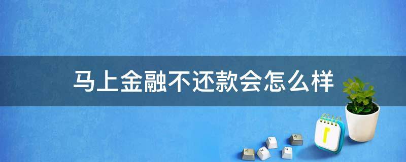 马上金融不还款会怎么样（马上金融不还款会怎么样吗）