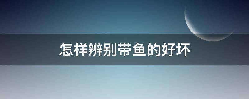 怎样辨别带鱼的好坏（怎么辨别带鱼的好坏）