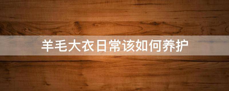 羊毛大衣日常该如何养护（羊毛大衣日常该如何养护呢）