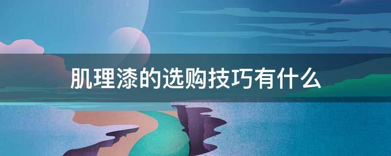 肌理漆的选购技巧有什么 肌理漆款式