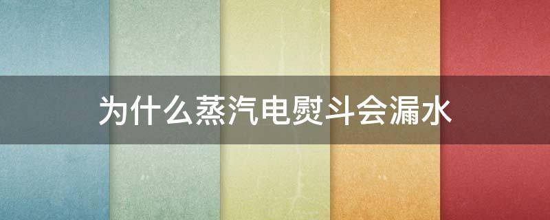 为什么蒸汽电熨斗会漏水（蒸汽熨斗为啥会漏水）