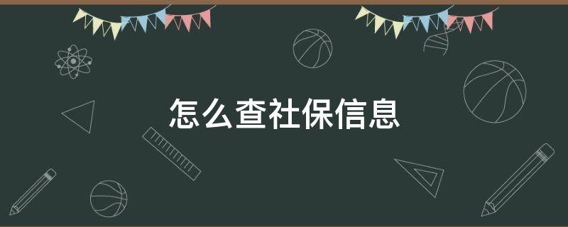 怎么查社保信息 支付宝怎么查社保信息