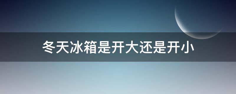 冬天冰箱是开大还是开小（冬天冰箱是开大还是开小好）