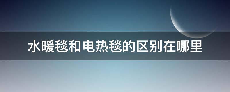 水暖毯和电热毯的区别在哪里（电热毯和水暖电热毯有什么区别）