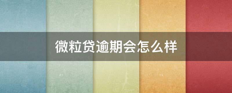 微粒贷逾期会怎么样（借呗欠了10万逾期4年了）