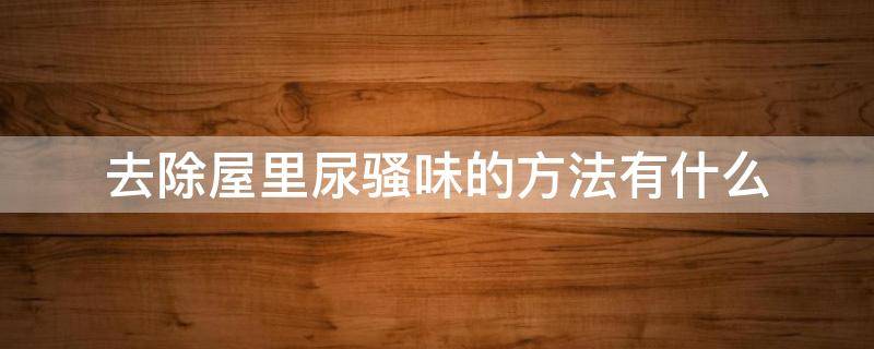 去除屋里尿骚味的方法有什么（怎么能去除屋里的尿骚味）