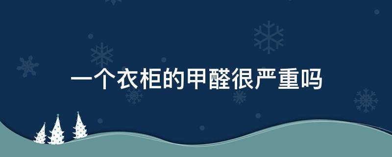 一个衣柜的甲醛很严重吗（一个衣柜的甲醛很严重吗怎么办）