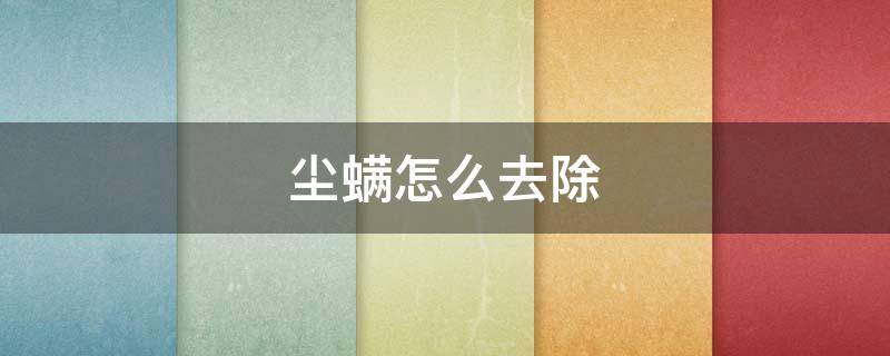 尘螨怎么去除（螨虫怎么去除最有效方法）
