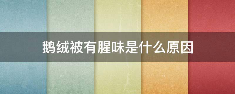 鹅绒被有腥味是什么原因（鹅绒被有腥味是什么原因引起的）