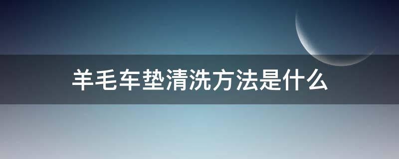羊毛车垫清洗方法是什么 羊毛车垫子怎么洗