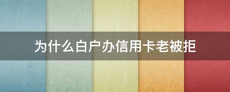 为什么白户办信用卡老被拒（为什么白户办信用卡老被拒呢）