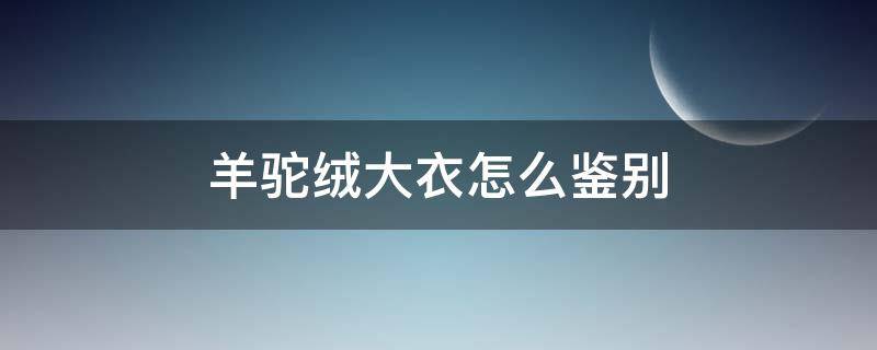 羊驼绒大衣怎么鉴别（羊驼绒大衣怎么鉴别真假）