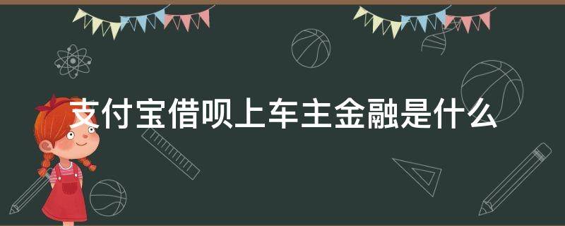支付宝借呗上车主金融是什么 支付宝借呗上车主金融是什么意思啊