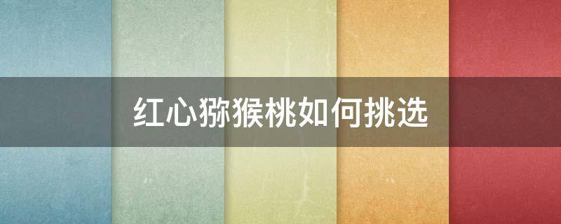 红心猕猴桃如何挑选 红心猕猴桃如何挑选甜的
