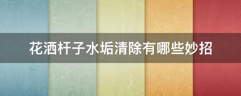花洒杆子水垢清除有哪些妙招（花洒杆子水垢清除有哪些妙招图片）