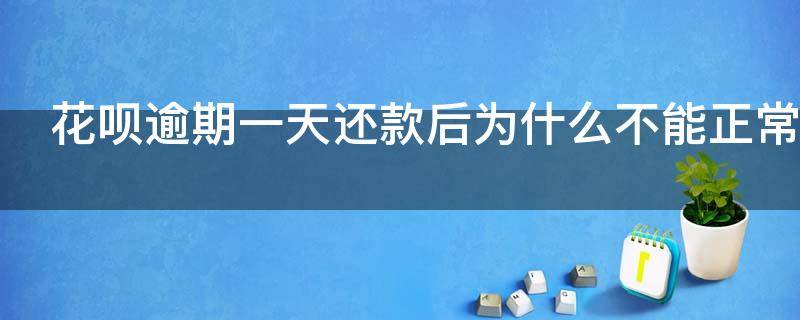 花呗逾期一天还款后为什么不能正常使用