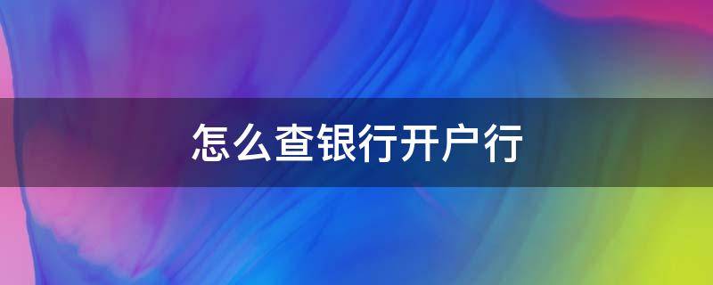 怎么查银行开户行 建设银行怎么查银行开户行