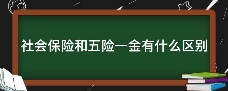 社会保险和五险一金有什么区别（社会保险跟五险一金的区别）