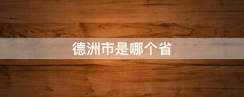德洲市是哪个省（德洲市是哪个省份）