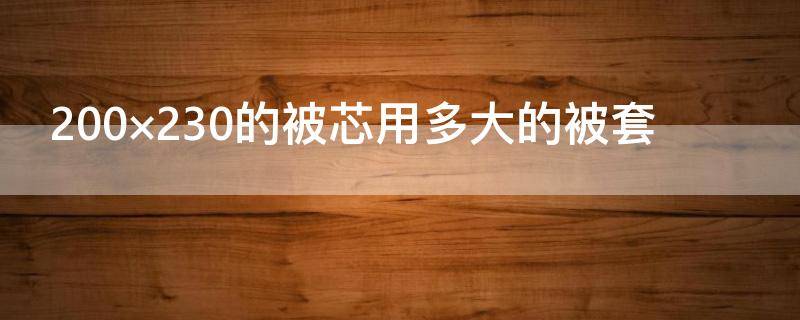 200×230的被芯用多大的被套（200×230的被子6斤薄吗）