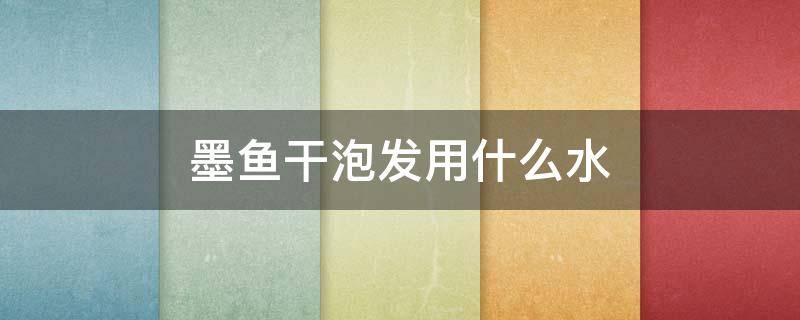 墨鱼干泡发用什么水（墨鱼干泡发用什么水泡好）
