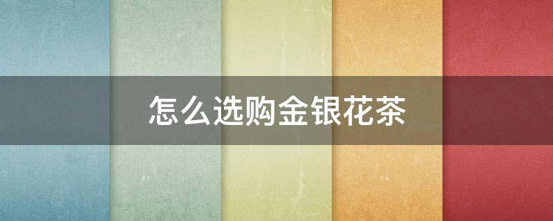怎么选购金银花茶（怎样选购金银花茶）