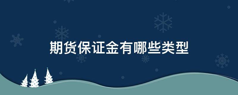 期货保证金有哪些类型（期货保证金的内容）