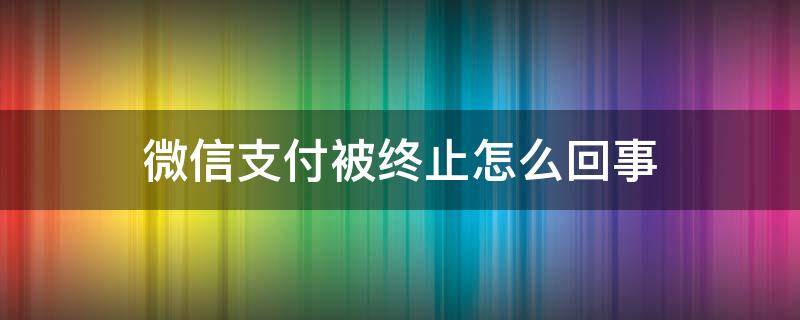 微信支付被终止怎么回事 微信支付停止使用怎么解决