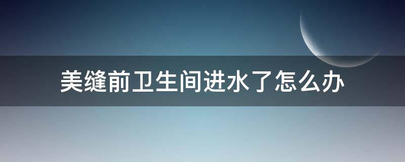 美缝前卫生间进水了怎么办（美缝前卫生间进水了怎么办呢）