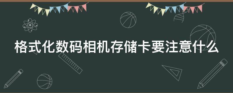 格式化数码相机存储卡要注意什么（格式化相机储存卡会怎么样）