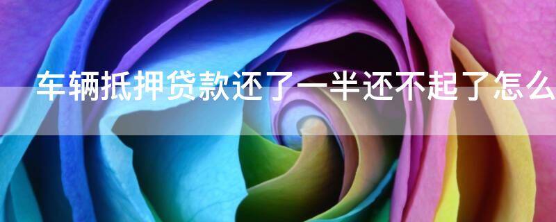 车辆抵押贷款还了一半还不起了怎么办
