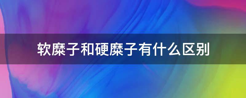 软糜子和硬糜子有什么区别（软糜子和硬糜子有什么区别吗）