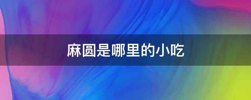 麻圆是哪里的小吃（麻圆是哪里的小吃图片）