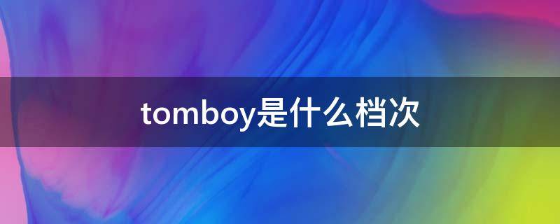 tomboy是什么档次
