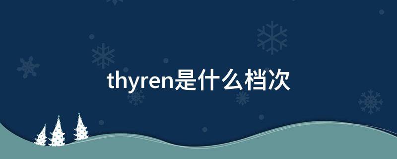 thyren是什么档次