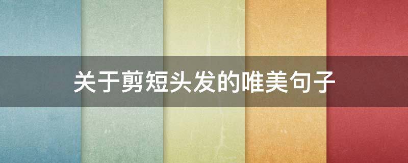 关于剪短头发的唯美句子（关于剪短头发的文案）
