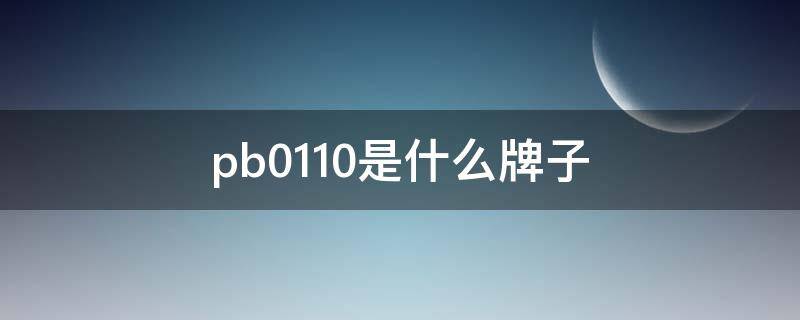 pb0110是什么牌子（pb1011a-01）