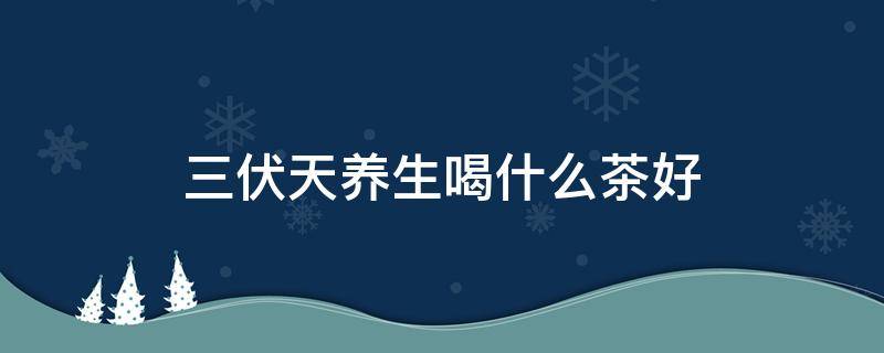 三伏天养生喝什么茶好 三伏天养生喝什么茶好一点