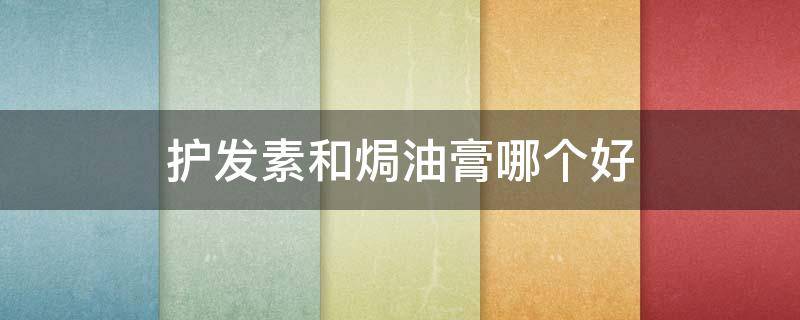 护发素和焗油膏哪个好（护发素和焗油膏哪个好用）
