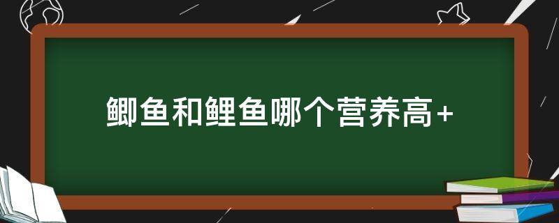 鲫鱼和鲤鱼哪个营养高 鲤鱼为什么很少人吃