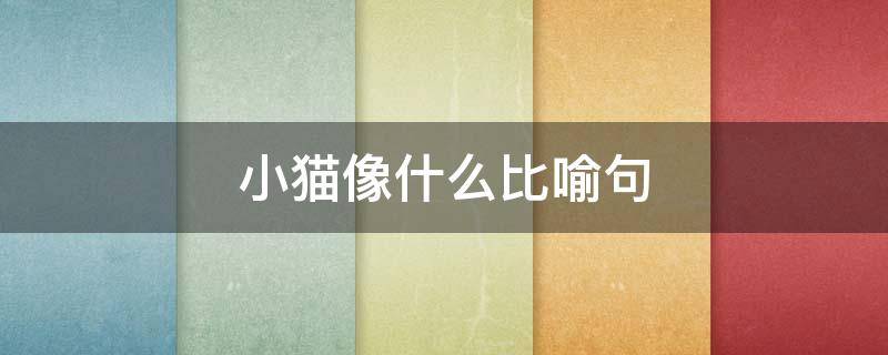 小猫像什么比喻句（小猫像什么比喻句二年级）