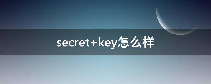 secret key怎么样