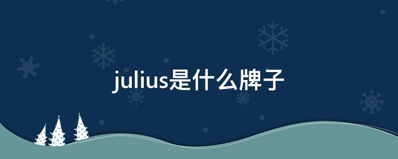 julius是什么牌子（julio是什么牌子）