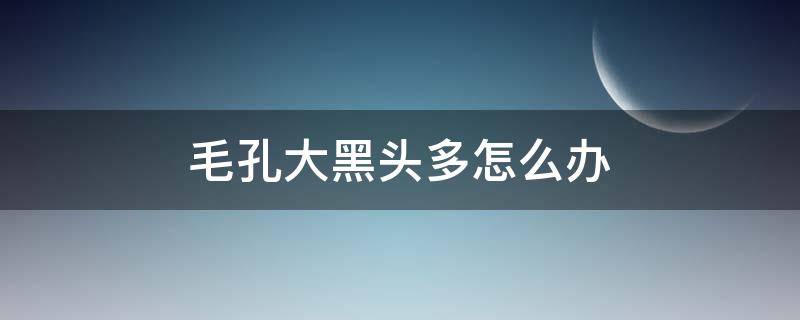 毛孔大黑头多怎么办 脸上的毛孔粗大有黑头怎么办