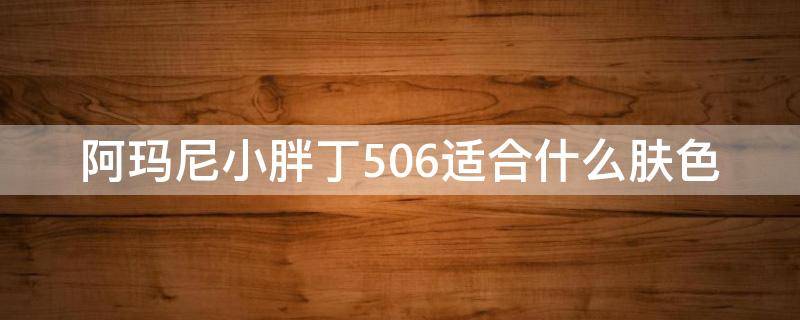 阿玛尼小胖丁506适合什么肤色（阿玛尼小胖丁506是什么颜色）